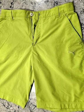Puma Lime Green Golf/Active Shorts